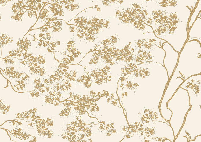 Cherry Blossom, Burlywood - Roller Blind - Image 6